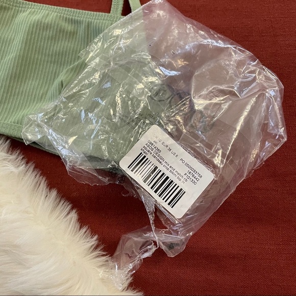NWOT new without tags ASOS design square bandeau crop bikini top khaki womens  6 - Picture 3 of 4